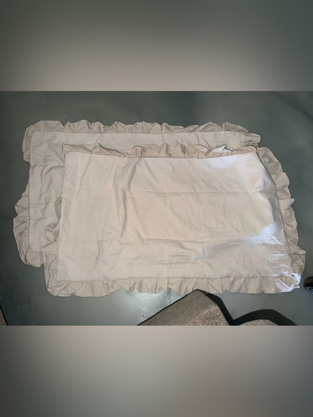 Amazon Ruffled Edge Pillow Shams - Cream